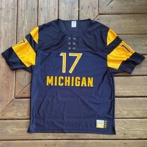 Victoria Secret Pink University of Michigan Wolverines Football Jersey Size. L